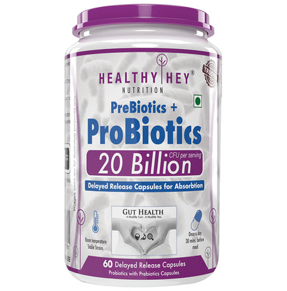 HealthyHey PreBiotics + ProBiotics Delayed Release Capsule - Classic Derma