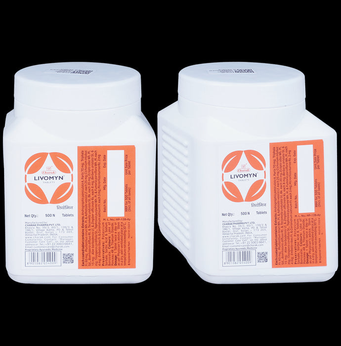 Charak Livomyn Tablet | For Liver Support, Protection & Detoxification - Classic Derma