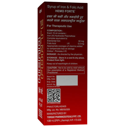 Hemoforte Iron & Folic Acid Syrup For Blood Enhancement Syrup