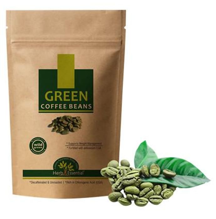 Herb Essential Decaffeinated & Unroasted Green Coffee Beans - Classic Derma