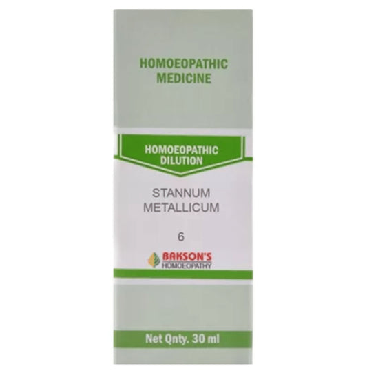 Bakson's Homeopathy Stannum Metallicum Dilution 6 CH - Classic Derma