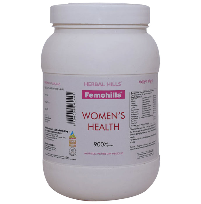 Herbal Hills Femohills Women's Health Softgel Capsules Value Pack - Classic Derma