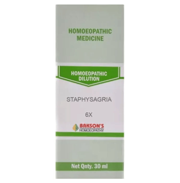 Bakson's Homeopathy Staphysagria Dilution 6X - Classic Derma