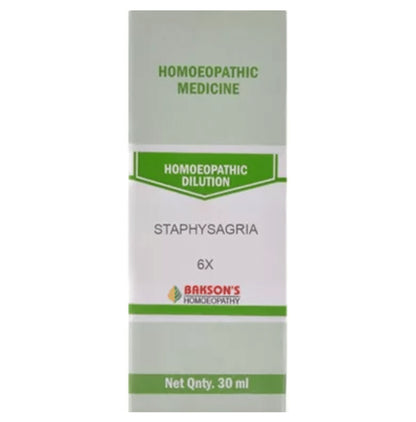 Bakson's Homeopathy Staphysagria Dilution 6X - Classic Derma