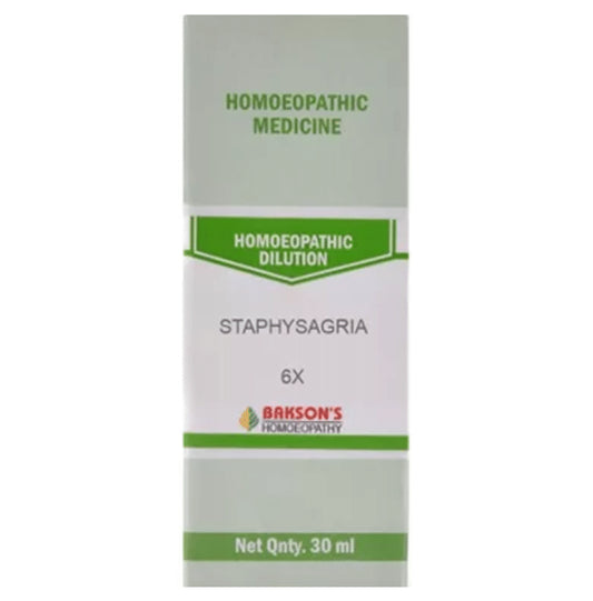 Bakson's Homeopathy Staphysagria Dilution 6X - Classic Derma