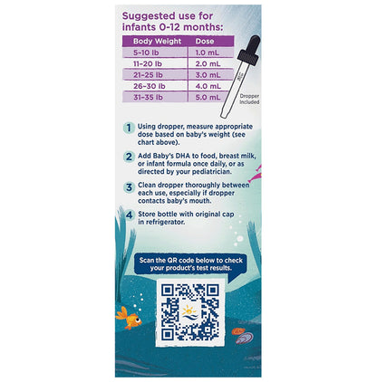 Nordic Naturals Baby's DHA 1050mg Omega 3 with Vitamin D3, Supports Infant Brain and Visual Development