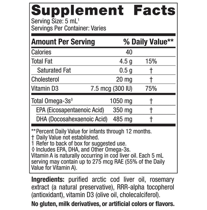 Nordic Naturals Baby's DHA 1050mg Omega 3 with Vitamin D3, Supports Infant Brain and Visual Development