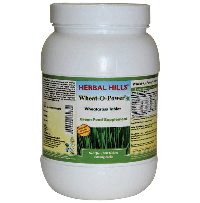 Herbal Hills Wheat-O-Power Wheatgrass 500mg Tablet Value Pack - Classic Derma