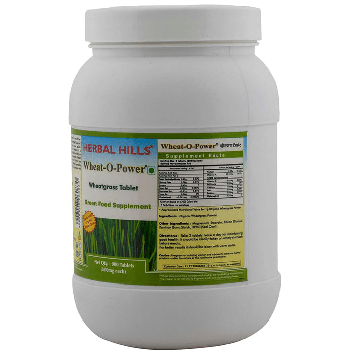 Herbal Hills Wheat-O-Power Wheatgrass 500mg Tablet Value Pack