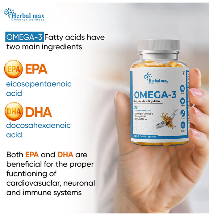 Herbal Max Omega-3 Soft Gelatin Capsule