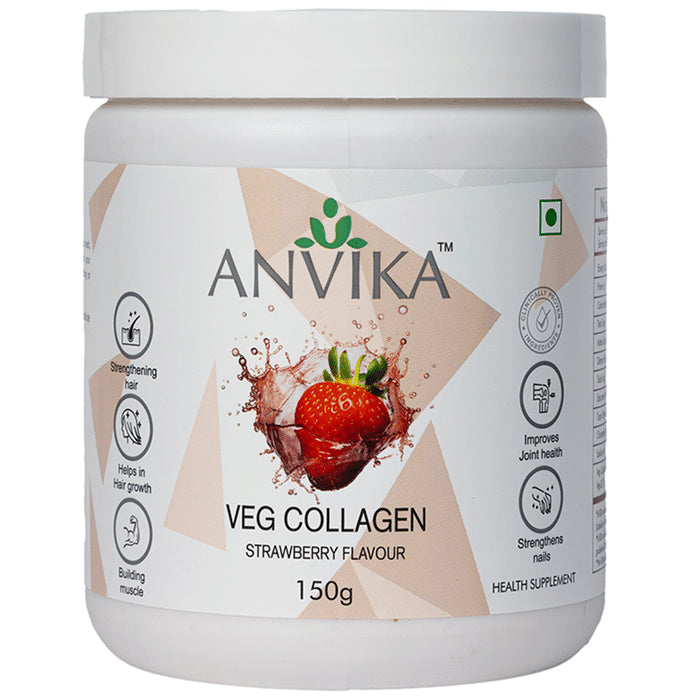 Anvika Veg Collagen Powder for Skin & Hair Strawberry - Classic Derma