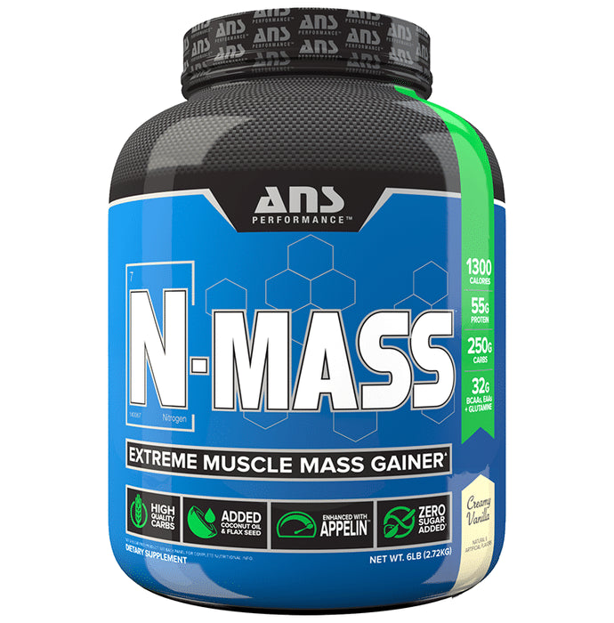 ANS Performance Creamy Vanilla N-Mass Extreme Muscle Mass Gainer - Classic Derma