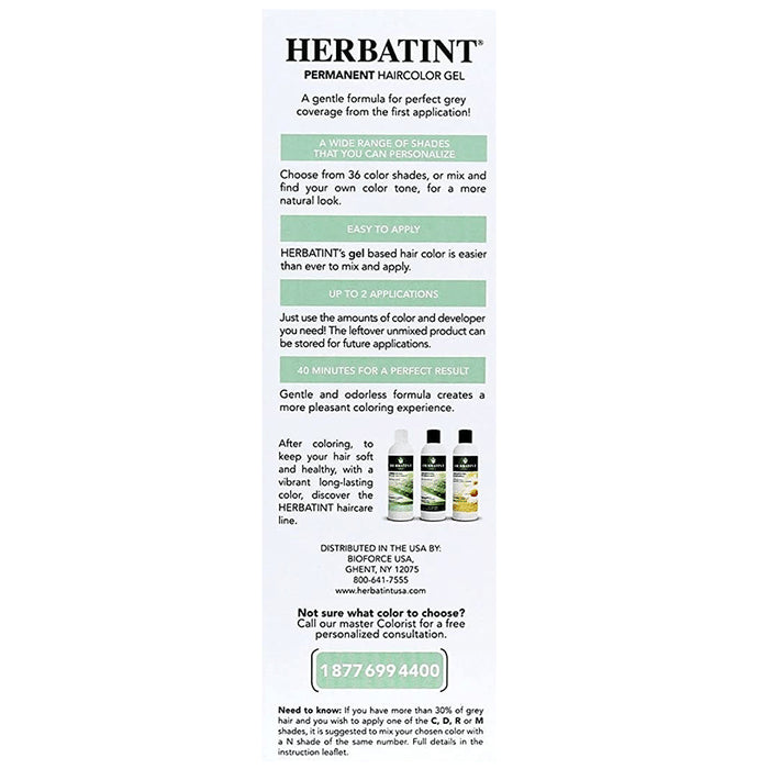 Herbatint Permanent Haircolor Gel 1N Black