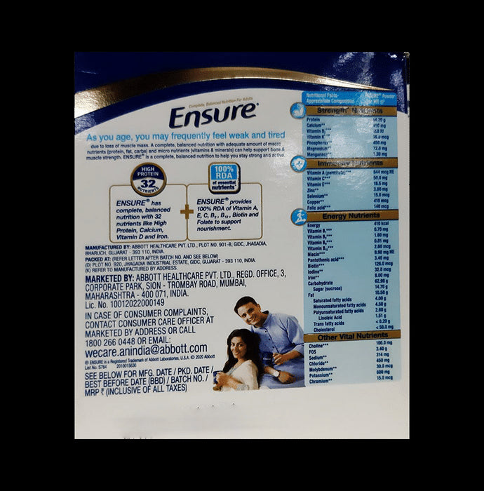 Combo Pack of Ensure Vanilla Powder Refill 1kg & Ensure Chocolate Powder 200gm