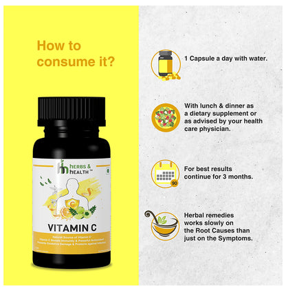 Herbs & Health Vitamin C Vegetarian Capsule