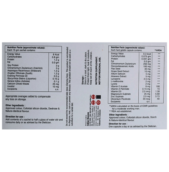 Hermones Kit: Hormonal Imbalance Supplement for Women - PCOD/PCOS, Menopause, Irregular Periods, Fertility Support, Acne Relief, Weight Management
