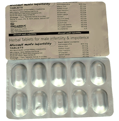 Hicomit Male Infertility Tablets (10 Each)