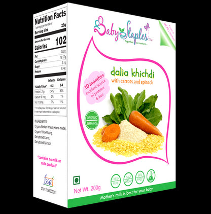 Baby Staples Organic Dalia Khichdi - Classic Derma