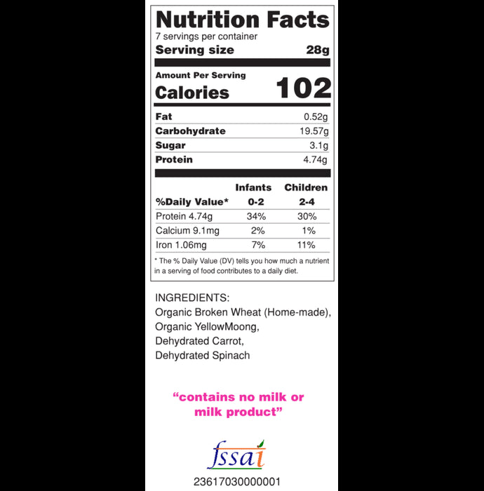 Baby Staples Organic Dalia Khichdi