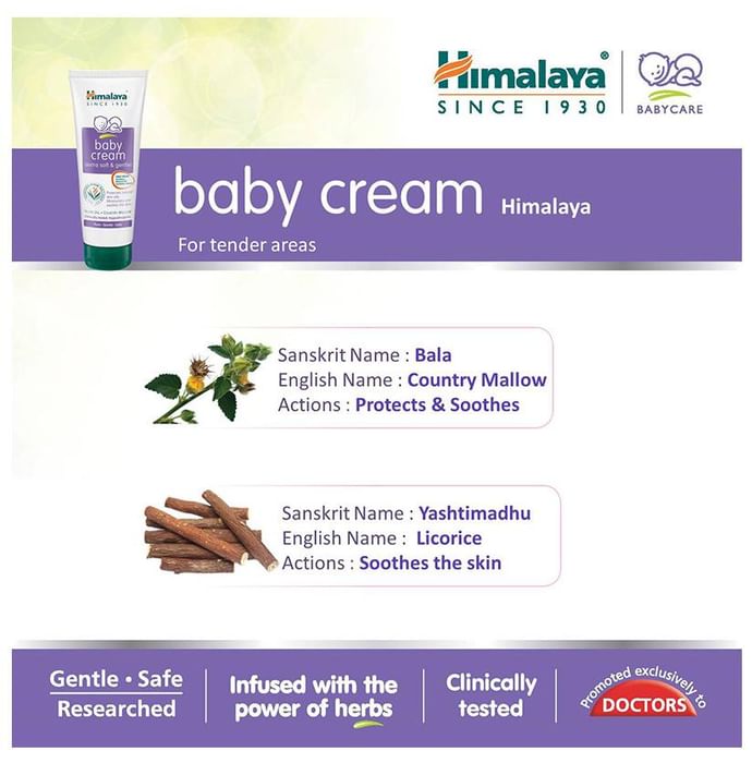 Himalaya Baby Cream | Moisturises & Soothes the Skin | Extra Soft & Gentle