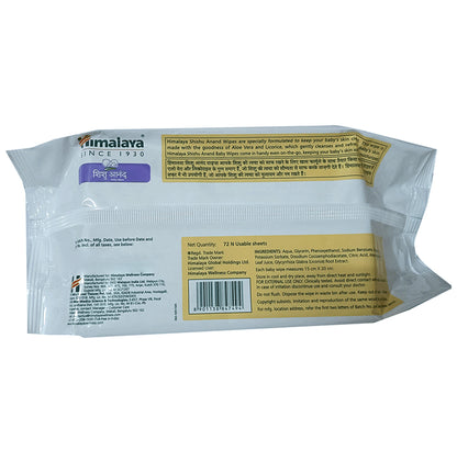 Himalaya Baby Himalaya Shishu Anand Baby Wipes (72 Each)