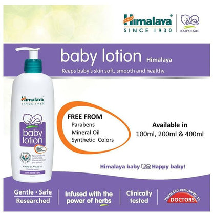 Himalaya Baby Lotion with Almond & Olive Oil | Nourishes & Moisturises Baby's Skin | Paraben-Free