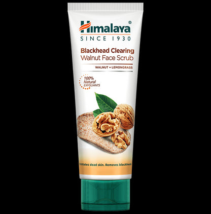 Himalaya Blackhead Clearing Walnut + Lemongrass Face Scrub | Exfoliates Dead Skin - Classic Derma