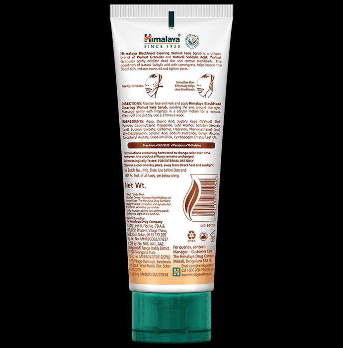 Himalaya Blackhead Clearing Walnut + Lemongrass Face Scrub | Exfoliates Dead Skin