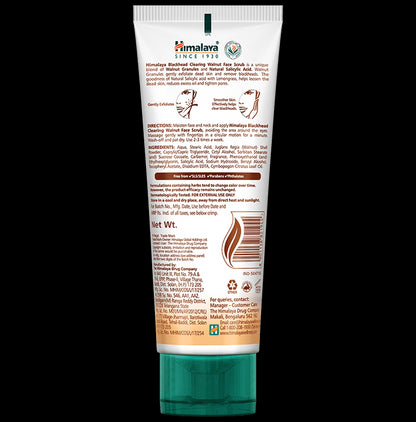 Himalaya Blackhead Clearing Walnut + Lemongrass Face Scrub | Exfoliates Dead Skin