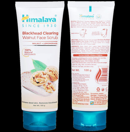 Himalaya Blackhead Clearing Walnut + Lemongrass Face Scrub | Exfoliates Dead Skin - Classic Derma
