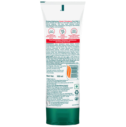 Himalaya Brightening Vitamin C Face Face Wash Strawberry