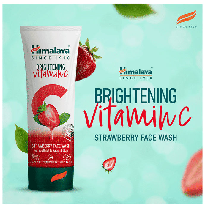 Himalaya Brightening Vitamin C Face Face Wash Strawberry