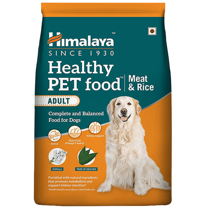 Himalaya Healthy Pet Food for Adult Dogs | With Omega 3 & 6 for Shiny Coat, Kidney Support & Energy | Meat & Rice - Classic Derma