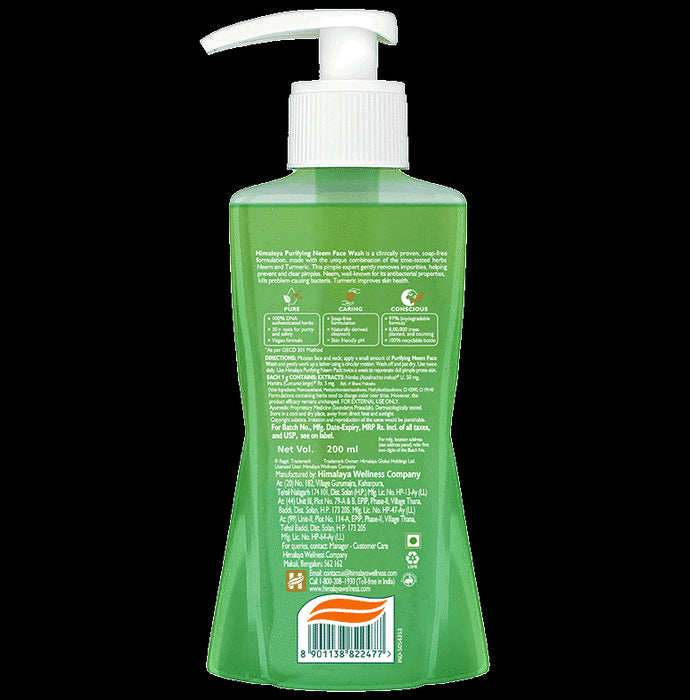 Himalaya Herbals Purifying Neem Face Wash | For Acne & Pimple Relief | Paraben and Soap Free Face Care Product