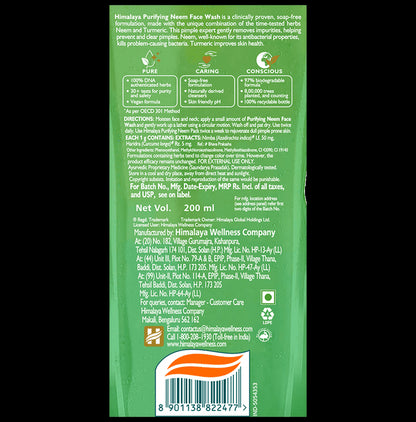 Himalaya Herbals Purifying Neem Face Wash | For Acne & Pimple Relief | Paraben and Soap Free Face Care Product