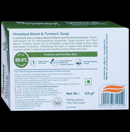 Himalaya Neem & Turmeric Soap | Pure & Natural | Protects & Purifies Skin