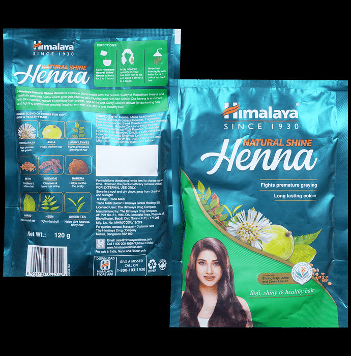 Himalaya Personal Care Natural Shine Henna Powder | Helps Manage Premature Greying of Hair - Classic Derma