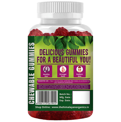 Himalayan Organics Biotin Gummies for Hair, Nails & Skin Health
