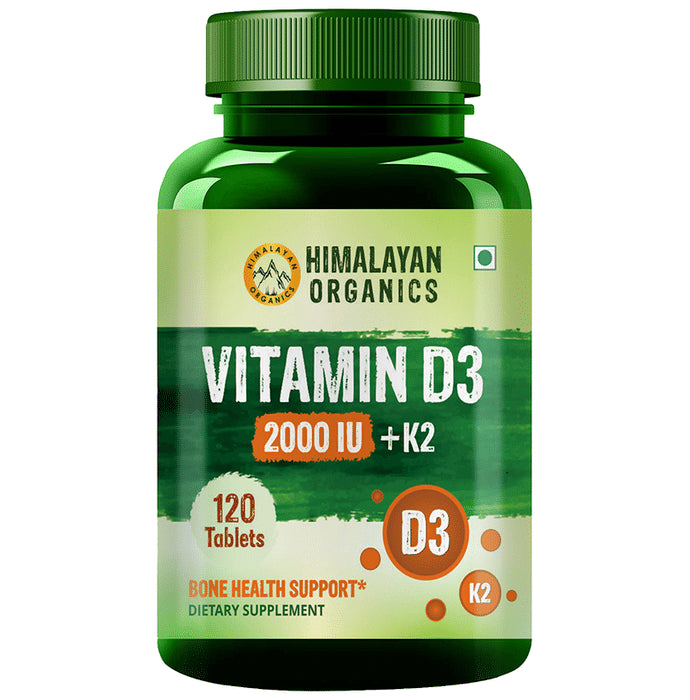 Himalayan Organics Vitamin D3 2000 IU + K2 for Bone Health | Tablet - Classic Derma