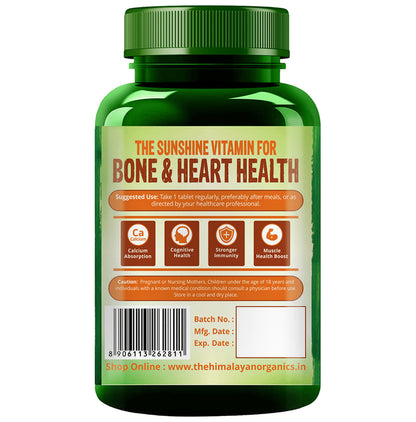 Himalayan Organics Vitamin D3 2000 IU + K2 for Bone Health | Tablet