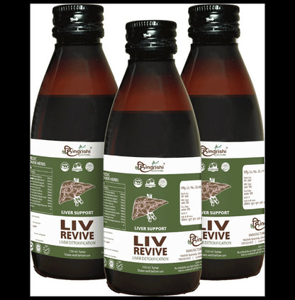 Hindrishi Ayurveda Liv Revive Syrup for Liver Detoxification & Treats Fatty Liver (150ml Each) - Classic Derma