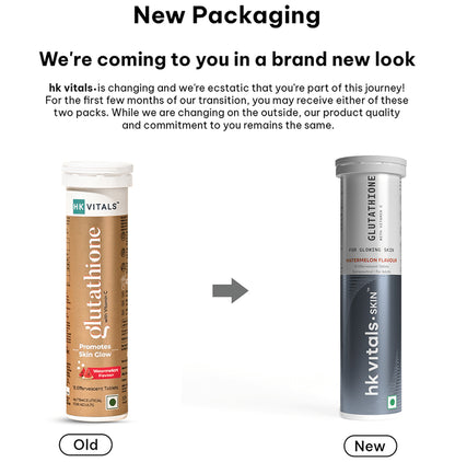 HK Vitals Glutathione with Vitamin C Promotes Skin Glow Effervescent Tablet Watermelon