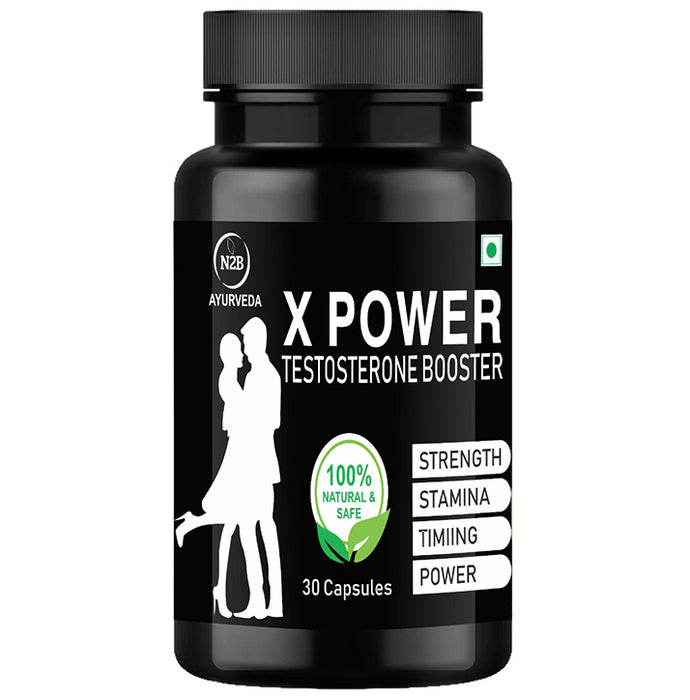 N2B Ayurveda X Power Testosterone Booster Capsule (30 Each) - Classic Derma