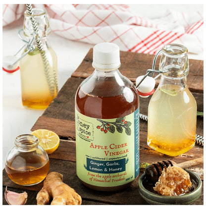 Honey and Spice Apple Cider Vinegar Ginger Garlic Lemon and Honey