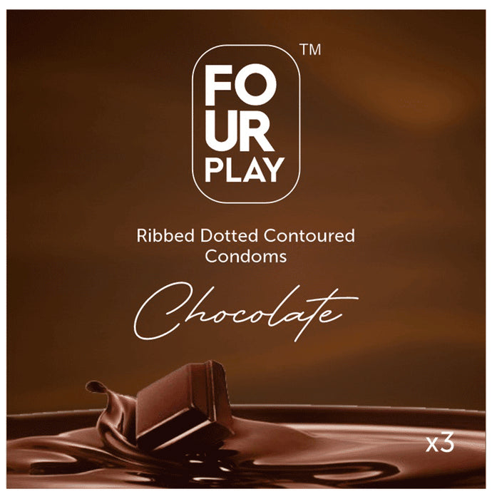 Fourplay Ribbed Dotted Contoured Chocolate - Classic Derma