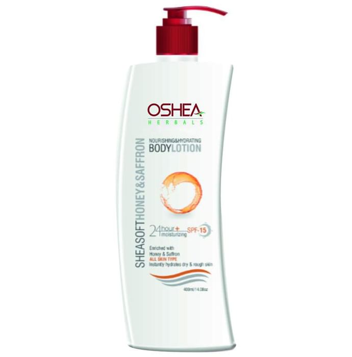 Oshea Herbals Body Lotion with SPF 15 Sheasoft Honey & Saffron - Classic Derma