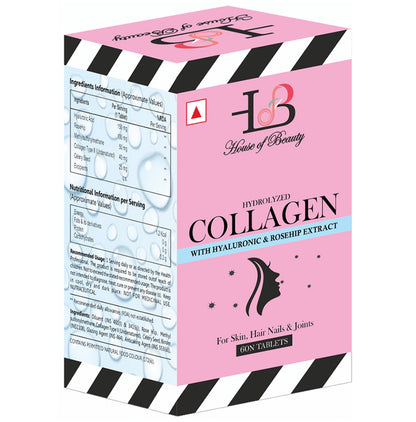 House of Beauty Hydrolyzed Collagen with Hyaluronic & Rosehip Extract Tablet