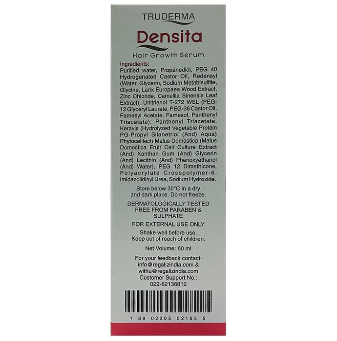 Regaliz Densita Hair Growth Serum | Reduces Hair Loss | Paraben & Sulphate Free