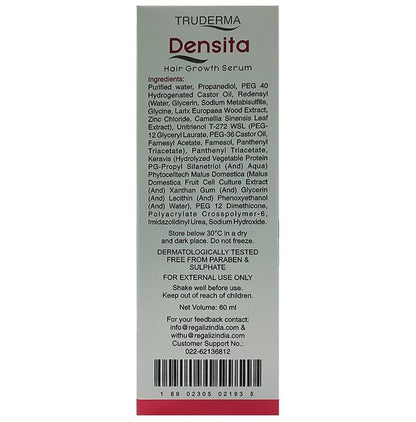 Regaliz Densita Hair Growth Serum | Reduces Hair Loss | Paraben & Sulphate Free