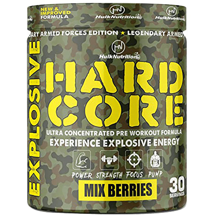 Hulk Nutrition Hard Core Powder Mix Berries - Classic Derma